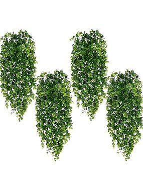 Artificial Hanging Plants Fake Eucalyptus Leaves Ivy Vines Boho Wall Decor 4Pcs